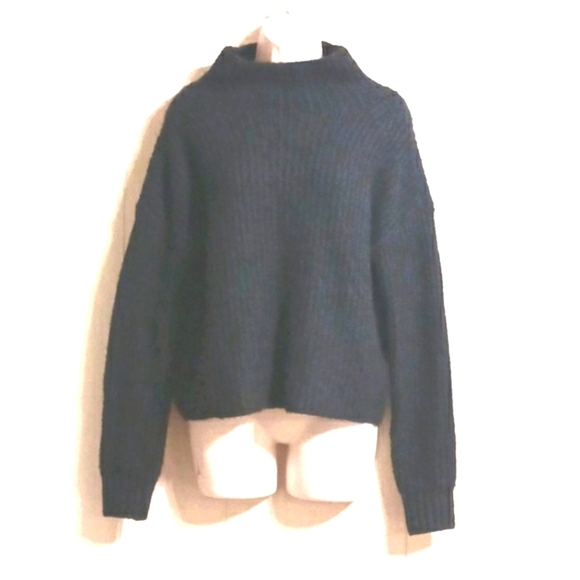 Anthropologie Ribbed Chunky Oversized Mock turtleneck sweater - Picture 1 of 9